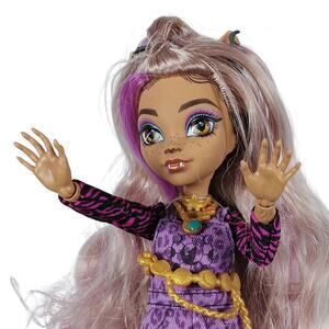 Mattel Monster High Clawdeen Wolf Doll Purple Outfit and Shoes Included Preowned